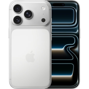 Apple iPhone 17 Pro Max 256GB בצבע כסוף (Silver), מבט מלפנים ומאחור